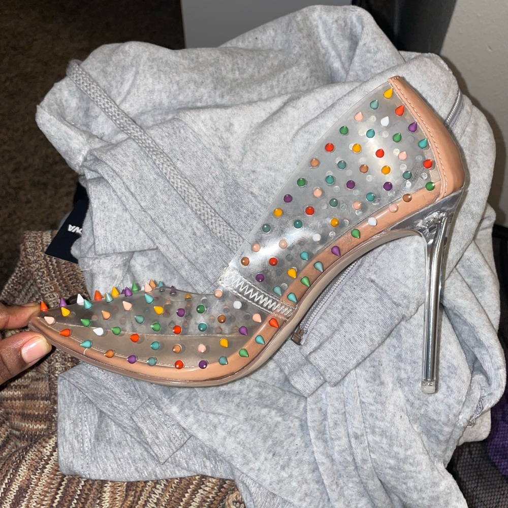 Steve Madden clear VALA-S MULTI Color Stiletto Pumps